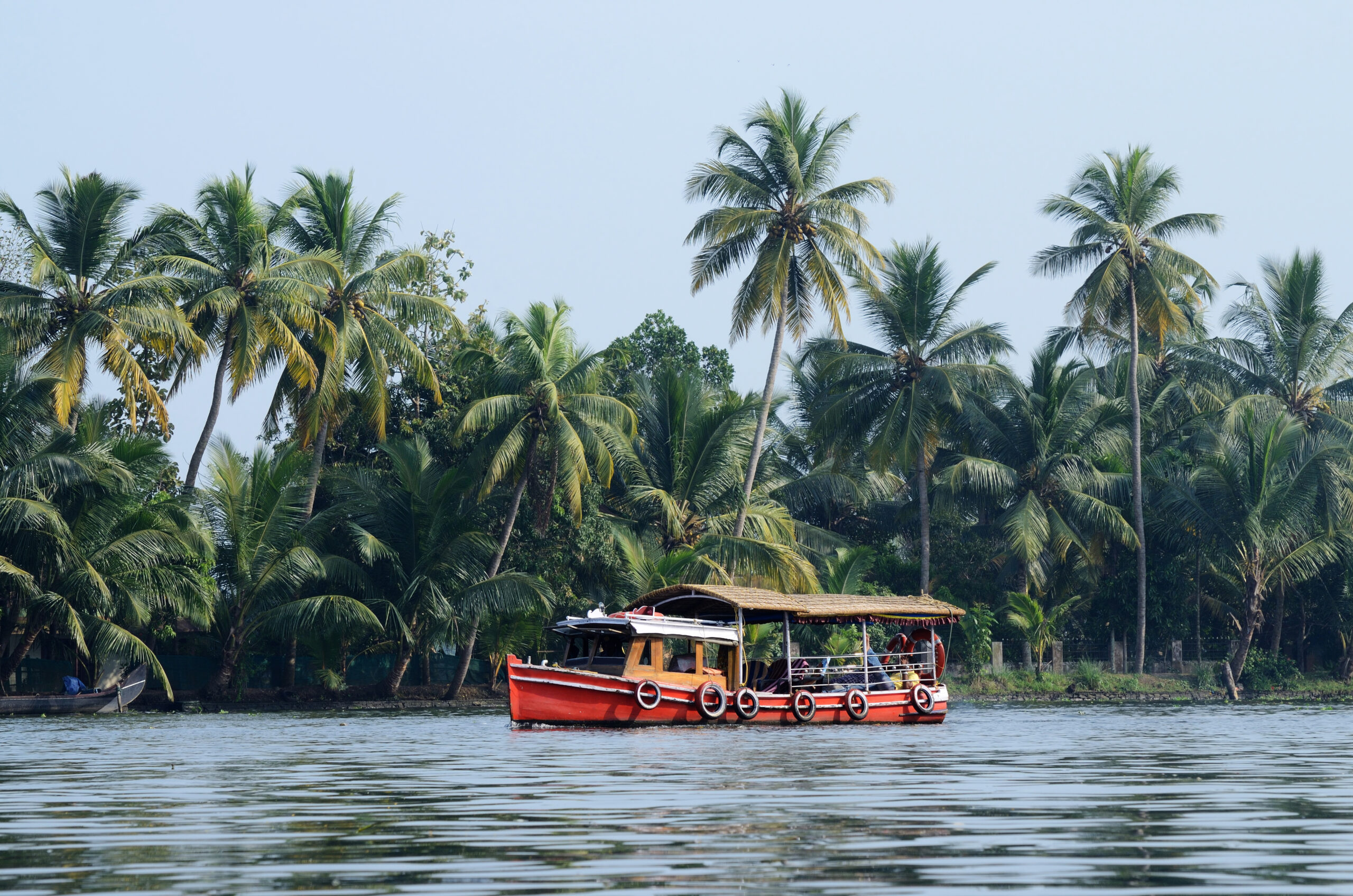 Tourist boat at Kerala backwaters, Alleppey, India